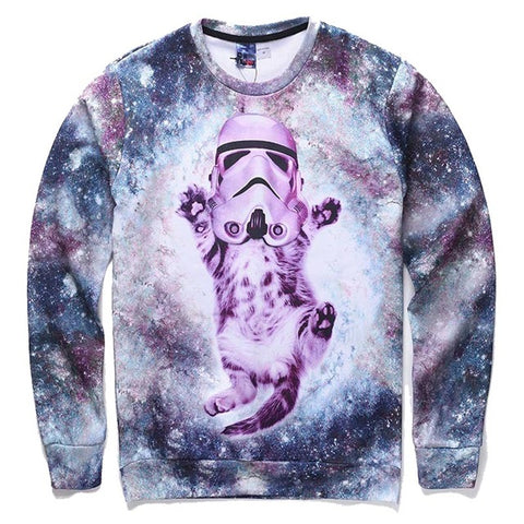 3D Men and Women Star Wars Cat  Sweatshirt