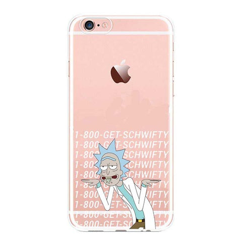 Rick and Morty Call Me Clear Transplant Phone Cases