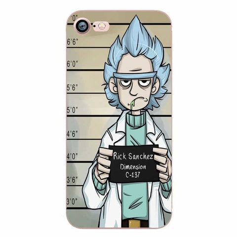 Rick and Morty Jail Clear Transplant Phone Cases
