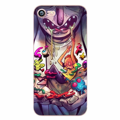 Rick and Morty Monster Clear Transplant Phone Cases