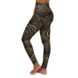 Elegant Floral High Waisted Yoga Leggings | Fitness & Fashion