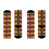 Colorful Cushioned Crew Socks - November Design for Everyday Comfort