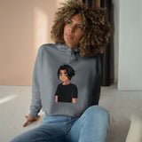Anime-Inspired Crop Hoodie with Character Design