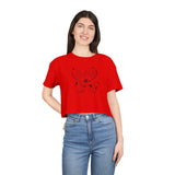 Floral Women's Crop Tee - Stylish & Comfortable Summer Top