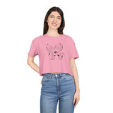 Floral Women's Crop Tee - Stylish & Comfortable Summer Top