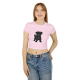 Cute Puppy Graphic Women's Baby Tee - Perfect for Pet Lovers