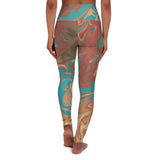 Bohemian High Waisted Yoga Leggings - Colorful Swirl Design