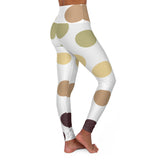 Stylish High Waisted Yoga Leggings - Polka Dot Pattern