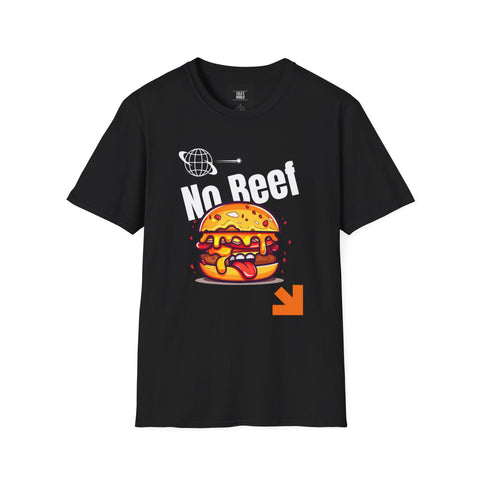 Funny Unisex Softstyle T-Shirt - 'No Reef' Burger Graphic Tee