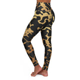 High Waisted Yoga Leggings in Bold Camouflage Design