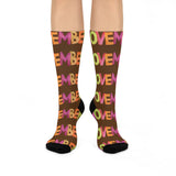 Colorful Cushioned Crew Socks - November Design for Everyday Comfort