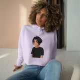 Anime-Inspired Crop Hoodie with Character Design