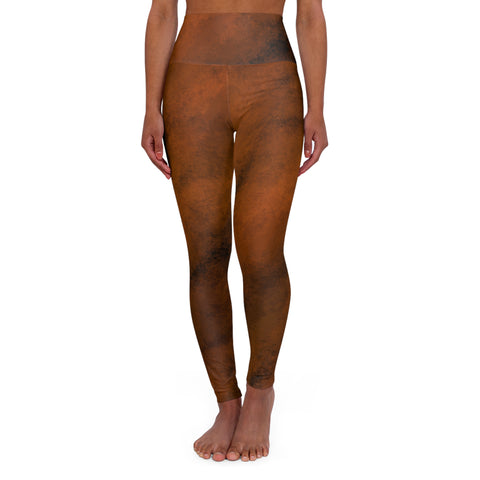 Stylish High Waisted Yoga Leggings - Earthy Tones