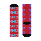 Playful December Cushioned Crew Socks - Perfect for Holiday Cheer!