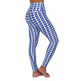 High Waisted Heart Pattern Yoga Leggings – Comfortable & Stylish