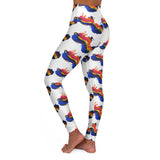 Rainbow Splash High Waisted Yoga Leggings - Comfortable Activewear