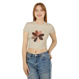 Stylish Women's Baby Tee with Floral Design – Casual Summer Top