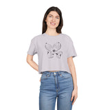 Floral Women's Crop Tee - Stylish & Comfortable Summer Top