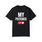 Funny Unisex T-Shirt - 'MY PATIENCE OFF' Graphic Tee