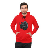 Unleash Your Strength Athletic Hoodie - Bold Rhino Design