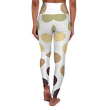 Stylish High Waisted Yoga Leggings - Polka Dot Pattern