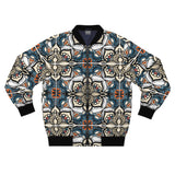 Stylish Men's Bomber Jacket with Geometric Pattern