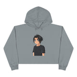 Anime-Inspired Crop Hoodie with Character Design