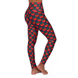 Floral High Waisted Yoga Leggings - Comfortable Fitness Apparel