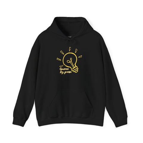 Powered by Peace Hooded Sweatshirt | Unisex Heavy Blend™