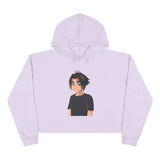 Anime-Inspired Crop Hoodie with Character Design