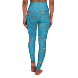 Star-Pattern High Waisted Yoga Leggings
