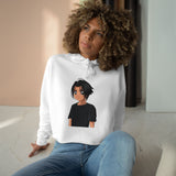 Anime-Inspired Crop Hoodie with Character Design