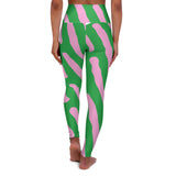 Vibrant Striped High Waisted Yoga Leggings - Comfortable Activewear
