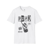 Punk Rock Unisex Softstyle T-Shirt - Edgy Graphic Tee with Rock Hand Design