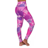 Colorful High Waisted Yoga Leggings - Vibrant Tie-Dye Activewear