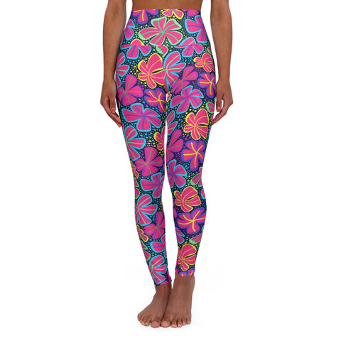 Floral High Waisted Yoga Leggings for Active Lifestyle