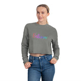Women's Cropped Sweatshirt | 'Believe' Inspirational Apparel