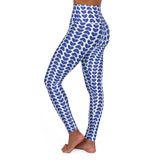 High Waisted Heart Pattern Yoga Leggings – Comfortable & Stylish