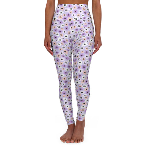 Floral High Waisted Yoga Leggings - Comfortable Activewear
