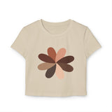 Stylish Women's Baby Tee with Floral Design – Casual Summer Top