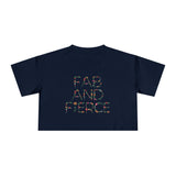 Fabulous and Fierce Women's Crop Tee | Floral Graphic Tee for Stylish Comfort
