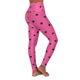 Polka Dot High Waisted Yoga Leggings - Stylish Fitness Leggings
