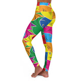Colorful Smiley Face High Waisted Yoga Leggings