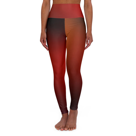 High Waisted Yoga Leggings - Stylish Ombre Fitness Wear