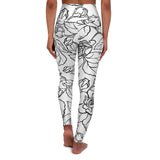 Elegant High Waisted Yoga Leggings with Floral Design