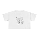 Floral Women's Crop Tee - Stylish & Comfortable Summer Top