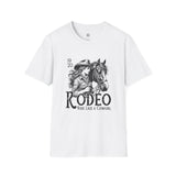 Unisex Softstyle T-Shirt - Rodeo Cowgirl Graphic Tee | Perfect for Country Lovers & Rodeo Events