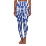 High Waisted Heart Pattern Yoga Leggings – Comfortable & Stylish
