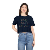 Fabulous and Fierce Women's Crop Tee | Floral Graphic Tee for Stylish Comfort