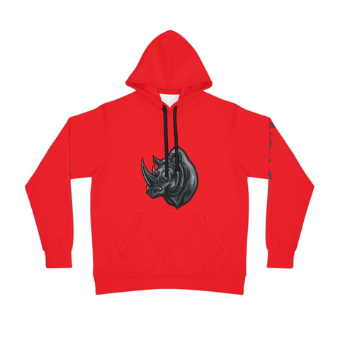 Unleash Your Strength Athletic Hoodie - Bold Rhino Design